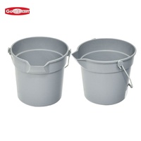 Cubos de Limpieza Redondos de Plástico PP Ecológicos de 10L de Capacidad, Color Personalizado, Aptos para Agua Hirviendo, Comerciales, para Mopa, Goodman JA3004