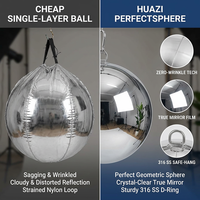 Boule miroir gonflable géante |   Sphère Disco Double Couche Anti-Plis |   Boule réfléchissante argentée dorée haute brillance pour événements