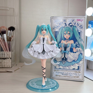 Figura de Anime de PVC y ABS de Miku Wonderland con Vestido Blanco de <span class=keywords><strong>Cenicienta</strong></span>, Licenciada Oficialmente, Regalos para Coleccionistas, Embalaje <span class=keywords><strong>Original</strong></span>, Venta al por Mayor - Product Image 5