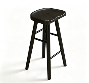Taburete <span class=keywords><strong>de</strong></span> Bar Nórdico Minimalista <span class=keywords><strong>de</strong></span> <span class=keywords><strong>Madera</strong></span> Maciza <span class=keywords><strong>de</strong></span> Roble, Asiento Ergonómico Curvo, Taburete Alto <span class=keywords><strong>para</strong></span> Barra, Silla <span class=keywords><strong>de</strong></span> Bar <span class=keywords><strong>de</strong></span> <span class=keywords><strong>Madera</strong></span> <span class=keywords><strong>para</strong></span> <span class=keywords><strong>Cocina</strong></span> o Isla - Product Image 4
