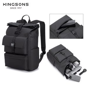 Kingsons Business <b>Backpack</b> 20-35L Water Resistant Laptop Bag Unisex Travel <b>Backpack</b> Solid Color Expandable Capacity - Product Image 1