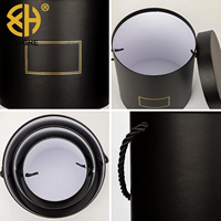 Boîte cadeau cylindrique rigide recyclable avec logo UV personnalisable, boîte pour arrangement floral pour la Saint-Valentin et les cadeaux pour maman