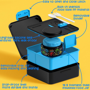 Hey Life godetevi il momento OEM ODM BPA deliziose Multicolpartiments Design Mini scatole termiche isolate per bambini - Product Image 6