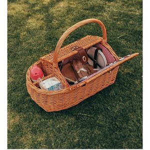 Juego de Picnic con Manta, Cesta para Frutas, Quesos, Flores, Vaina, Marca Preparar, Conjunto de Nevera con Cestas de Mimbre, Maleta y Bolsas para Champaña - Product Image 4