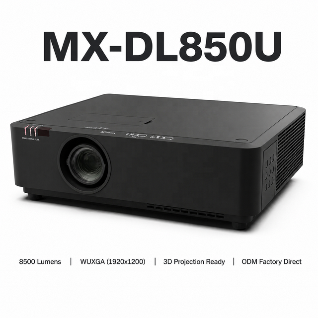 High Brightness 8500 Lumens WUXGA DLP Laser Projector for Large Exhibition Hall 3D Mapping and Outdoor Event