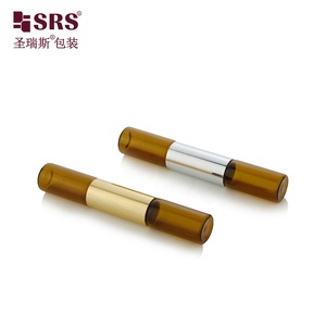 Thiết kế Mới Vòng kết thúc đôi ống cuộn trên chai nước hoa 3ml + 3ml Tinh dầu Lăn chai tùy chỉnh chai thủy tinh - Product Image 2