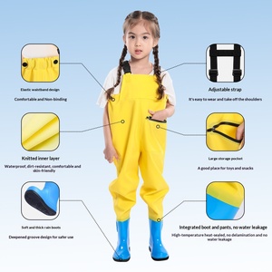 Pantalon de pêche et de jeux aquatiques intégral en PVC pour enfants, séchage rapide, respirant, imperméable, durable, chaud et coupe-vent - Product Image 1