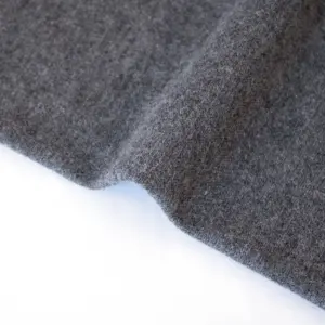 In Stock Spring Summer Light Weight Breathable Dark Grey Soft Quick Dry Wool Cotton Blended Fabric for Sweater Jacket