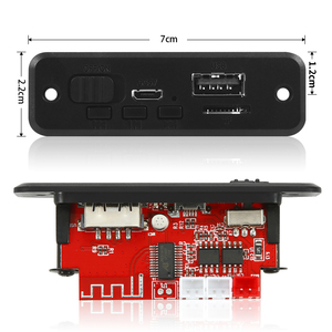 Pemutar musik Digital DC 5V 6W, papan dekoder MP3 <span class=keywords><strong>Bluetooth</strong></span> 5.0 2*3W, modul USB FM AUX Radio perekam suara Handsfree - Product Image 4