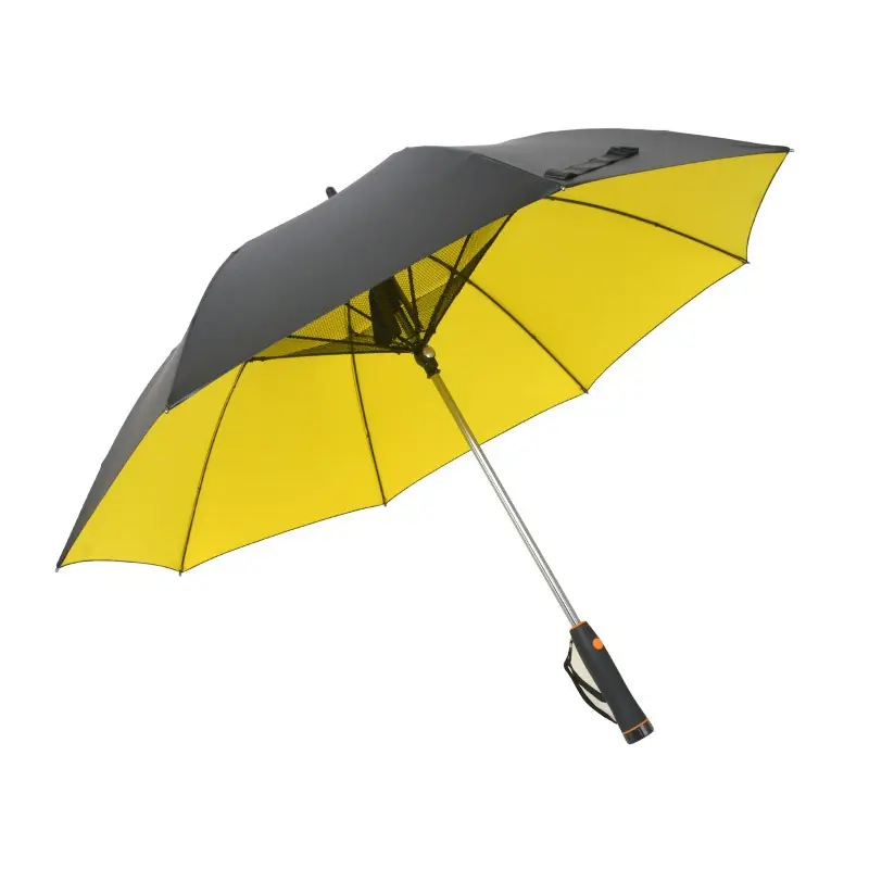 Hot Selling Hoge Kwaliteit Golf Paraplu Custom Paraplu Met Ventilator Zonnescherm Koeling Golfparaplu Met Aangepaste Logo