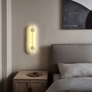 Bedroom Living Room <b>Bedside</b> <b>Light</b> Hotel Room Aisle Alabaster Marble <b>Wall</b> Lamp - Product Image 1