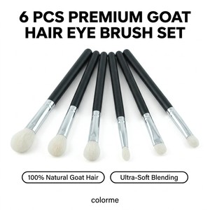 Brochas de Maquillaje de Pelo de Cabra Blancas para Difuminar Sombras de Ojos, Marca Privada - Product Image 1