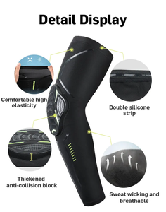 Tennis Nóng Spandex Eva Đàn Hồi Chặt Chẽ Các Bài Tập Hiệu Suất Tập Thể Dục <span class=keywords><strong>Pro</strong></span> Một Cánh Tay Nén Đầu Gối Khuỷu Tay Tay Áo - Product Image 6