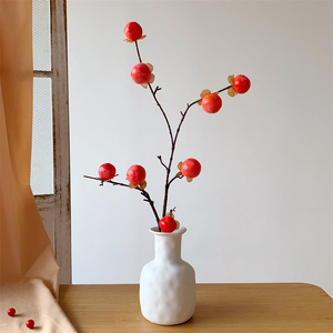 Branche de kaki artificielle Qingyu Chronicle en mousse plastique, ornement décoratif pour la maison et les mariages - Product Image 2