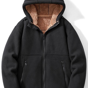 Wholesale Autumn and Winter New Heavyweight Men's Fleece Jacket Casual Hooded with <b>Thick</b> Fleece Warm <b>Cardigan</b> Jacket - Product Image 6