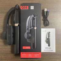 Stabilisateur de cardan Bekcam L08 pour téléphone portable avec télécommande sans fil rotative à 360° pour batterie V5.3 1000 mAh