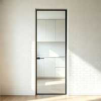 Porte en verre à cadre fin, en aluminium, à double vitrage, insonorisée, anti-poussière, résistante à l'humidité, pour sauna, directement de l'usine