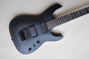 Guitare électrique Flyoung à prix abordable, finition noire mate, instrument de musique, accastillage noir, 6 cordes, micros <span class=keywords><strong>EMG</strong></span> - Product Image 2