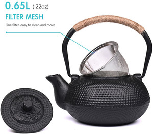 Ceramic <strong>Tea</strong> Kettle Workshop Japanese Tetsubin <strong>Cast</strong> <strong>Iron</strong> Teapot <strong>Tea</strong> Kettle <strong>Pot</strong> with Stainless Steel Infuser for Stovetop Safe - Product Image 2