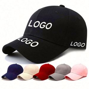 Custom Logo Designer 6 Panel Hat Black Baseball <b>Cap</b> Fitted Unisex <b>Cap</b> for <b>Men</b> - Product Image 1