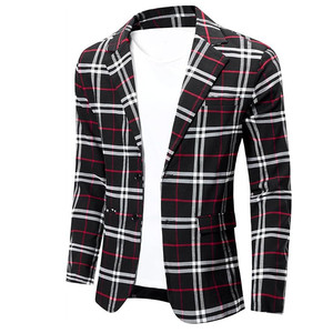 Nouvelle Veste de Costume Décontractée à <span class=keywords><strong>Carreaux</strong></span> à Manches Longues pour <span class=keywords><strong>Homme</strong></span> – <span class=keywords><strong>Blazer</strong></span> Tendance en Promotion - Product Image 5