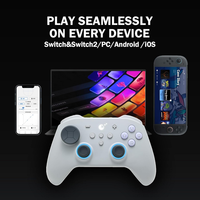 GuliKit NS69 TT MAX - Control Inalámbrico BT para Juegos con Joystick Ajustable de Efecto Hall TMR para Nintendo Switch 2, PC, iOS, Android y Móviles