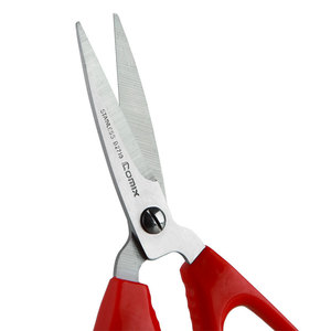 Comix <b>Paper</b> Scissors 146mm Stainless Steel <b>Red</b> Handle Small Size Office Cutting Tool - Product Image 3