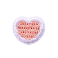 Ensemble de différentes couleurs bricolage vêtements accessoires brodé fer sur coeur Patch pour vêtements chemise