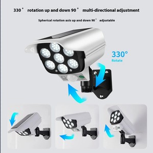 Cámara de Seguridad Ficticia con Sensor de Movimiento, Lámpara Nocturna para Exteriores, Resistente al Agua IP65, Lámpara Solar de Pared con 3 Modos para Hogar y Jardín - Product Image 5