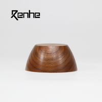 Tapa de Perfume de Madera de Nogal Negro de Lujo, Redonda y Cilíndrica, con Logotipo Grabado Personalizado al por Mayor