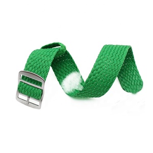14mm 16mm 18mm 20mm 22mm cinturino in Nylon intrecciato verde militare con cinturino in Perlon intrecciato tropico con fibbia nera - Product Image 2