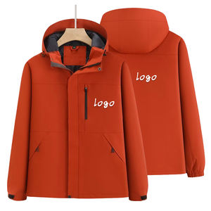 Men Custom Logo Streetwear Rain Nylon Waterproof Running With Logo Softshell <b>Windbreaker</b> For Men - Product Image 5