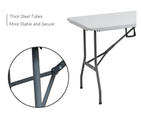 Table pliante légère en plastique HDPE, moulée par soufflage, portable, pour extérieur, camping, pique-nique, robuste et polyvalente