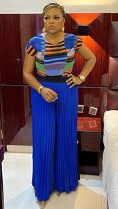 Alta calidad verano <span class=keywords><strong>nueva</strong></span> moda Casual Estilo de vida <span class=keywords><strong>Issey</strong></span> <span class=keywords><strong>Miyake</strong></span> Top con pantalones sueltos plisados conjunto de dos piezas para mujer - Product Image 5