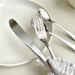 ชุดช้อนส้อมสแตนเลส 304 สำหรับเด็ก สีพื้น ขัดเงาเกรดอาหาร มีด ส้อม ช้อน ชุดรับประทานอาหารแบบตะวันตก - Product Image 1