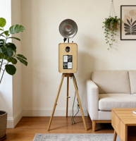 Trépied de conception rétro haut de gamme 12.9 SLR en bois pour location de photomaton et entreprises de photographie événementielle