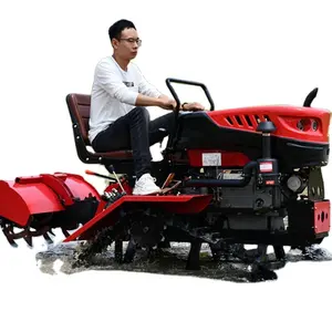 Crawler Traktor Perayap Mini, Peralatan dan Mesin Pertanian Kontrol Jarak Jauh Traktor Pengayap Desain Baru
