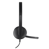 Casque USB Logitech H340 avec micro anti-bruit, casque d'écoute pour ordinateur, plug and play, pour bureau, centre d'appels, PC