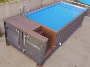 <span class=keywords><strong>Piscina</strong></span> Portátil en Contenedor - <span class=keywords><strong>Piscina</strong></span> Exterior <span class=keywords><strong>Azul</strong></span> <span class=keywords><strong>Caribe</strong></span> para Patio Trasero de Villa Sin Ventana - Product Image 1