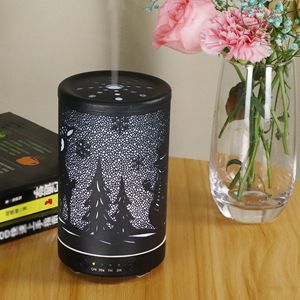 Diffuseur d'arômes en fer Little Deer 100 ml, design bonhomme de neige, humidificateur de bureau avec fonction de minuterie pour la maison et le bureau - Product Image 1