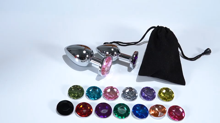 Intimate Metal Anal Plug with Crystal Jewelry