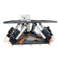 Plateforme de mouvement électrique robuste à 6 axes avec moteur PLC et boîte de vitesses, capacité de charge de 2 tonnes pour simulateurs de vol et de course, et entraînement