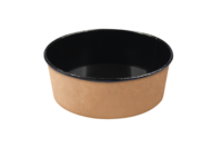 Récipient pour la soupe à bol en papier rectangulaire rond et jetable en PET à film noir pour aliments à emporter vente en gros du fabricant