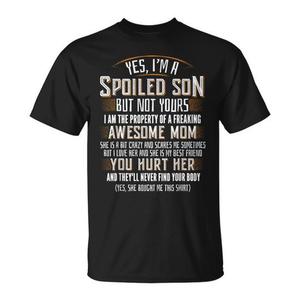 Oui, je suis un fils gâteré, pas ton fils, t-shirt cadeau amusant pour hommes et femmes - Product Image 1