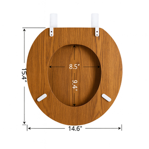 Oem cổ điển hạt gỗ nhà vệ sinh chỗ ngồi dễ dàng cài đặt và làm sạch nhà vệ sinh bát bìa cho phòng tắm Tương thích với hầu hết các tiêu chuẩn nhà vệ sinh - Product Image 3