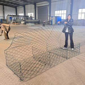 Rete Esagonale in Filo d'Acciaio Zincato Rivestito in PVC Verde per Gabbioni, Rete Esagonale Intrecciata Resistente per Recinzioni in Pietra - Product Image 4