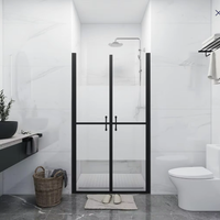 Structure en acier inoxydable 304, porte de douche à charnière en verre trempé, durable, facile à nettoyer, écologique, pour salle de bain et cuisine
