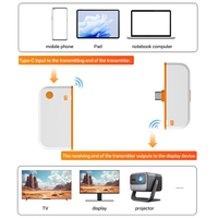 Projecteur d'écran sans fil F CHD09 1080P HD, prolongateur de signal 50M, transmetteur d'affichage sans fil 1-en-1 pour téléphone portable, téléviseur, moniteur