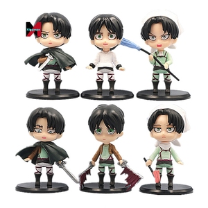 6 unids/set Eren Jaeger <span class=keywords><strong>Mikasa</strong></span> Rivaille <span class=keywords><strong>Levi</strong></span> Ackerman PVC Anime estatua acción <span class=keywords><strong>ataque</strong></span> en Titán figuras modelo Juguetes - Product Image 1