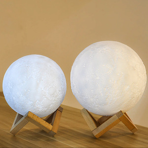 Décoration de chambre à coucher, lumière lunaire pour enfants, cadeaux, décorations, éclairage d'ambiance créatif pour chevet, impression 3D, lumière LED de nuit en forme de <span class=keywords><strong>lune</strong></span> - Product Image 3